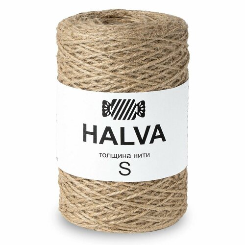 Пряжа джутовая Halva, толщина 1.5 мм, 220 гр, 200 м, 100% джут, (S) (1 шт.)