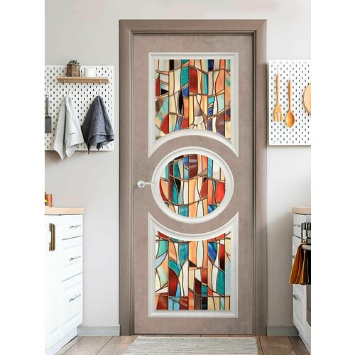 Самоклеящаяся пленка для мебили и дверей 80х210 см. Интерьерная наклейка на дверь.