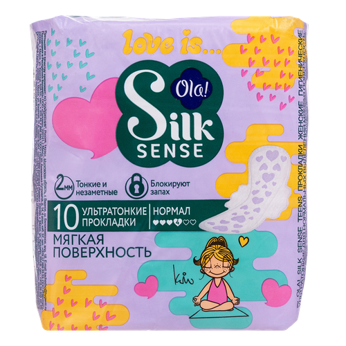 Ола (Ola!) Silk Sense Teens Прокладки ультратонкие Ultra Normal Мягкая поверхность микс 10 шт. средства для гигиены ola silk sense ультратонкие прокладки с крылышками ultra нормал мягкая поверхность