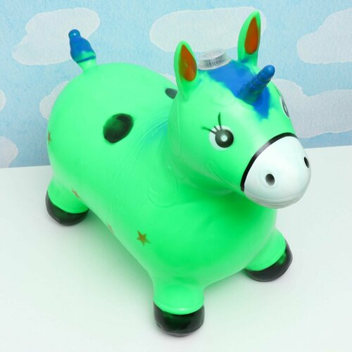 Попрыгун Единорог музыкальный 50х30см зеленый 1517₽