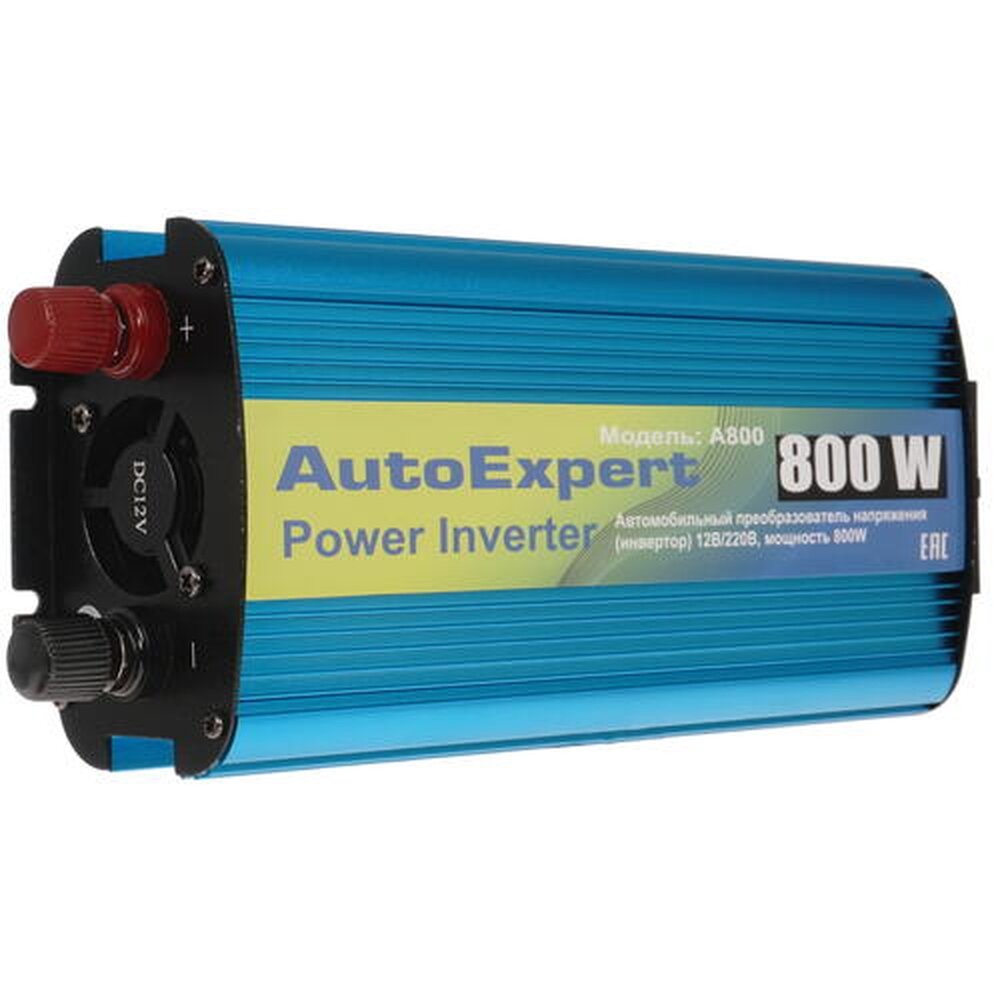 AutoExpert Инвертор автомобильный 800W, преобразователь напряжения с 12 на 220V A800 .