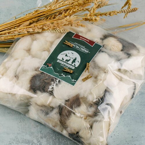 Лакомство для собак и кошек Shepherd , сушеные кроличьи хвосты 500г