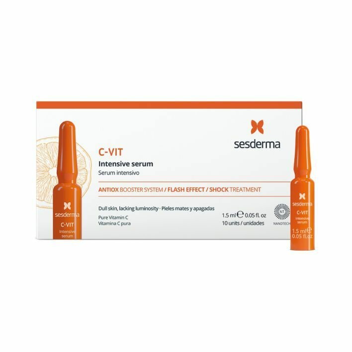 Sesderma C-VIT Intensive serum - Сыворотка интенсивная для лица 12% на основе витамина C, 10 шт по 1,5 мл