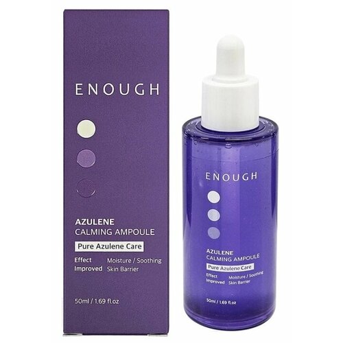 Сыворотка для лица успокаивающая с азуленом Enough Azulene Calming Ampoule, 50 мл medi peel успокаивающая увлажняющая сыворотка с азуленом azulene water calming ampoule