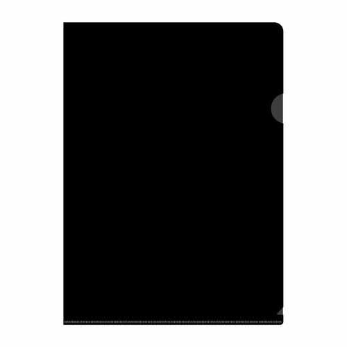 Папка уголок А4 180мкм, Calligrata DeLuxe, черный, непрозрачный, с тиснением папка уголок durable а4 180мкм прозрачная красная