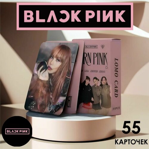 набор карточек bts фотокарточки к поп 54 штуки k pop lomo cards gq vkorea Набор карточек BLACKPINK Born Pink, кпоп карты, 55 шт.