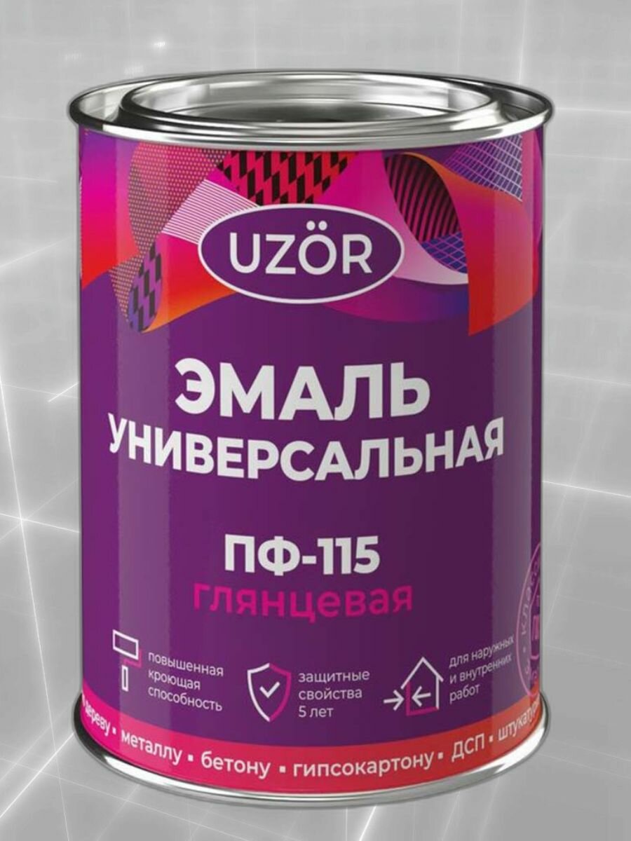 Краска универсальная ПФ-115 Узор синяя 0,8 кг