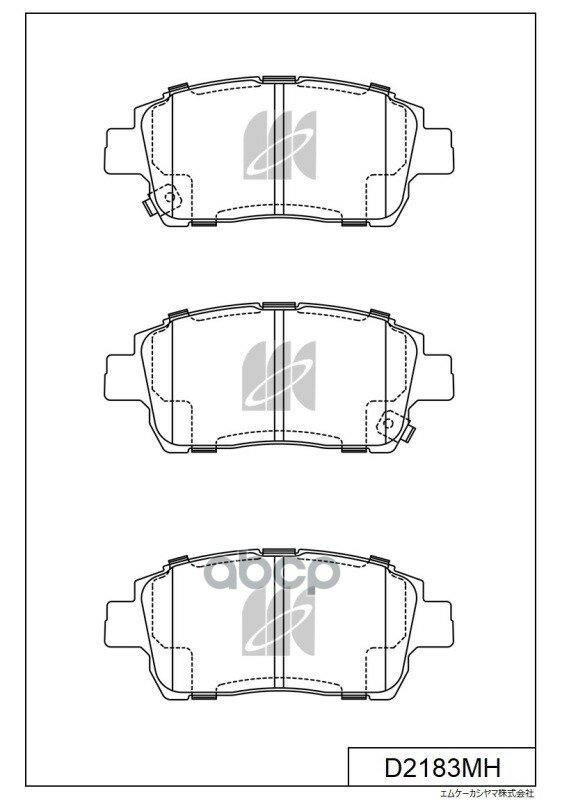 D2183m-01_=740 02=751 002B-Sx ! Колодки Дисковые П Toyota Yaris 1.0I-1.5I/1.4D 99>/Celica 1.8I 99> Kashiyama арт. D2183MH