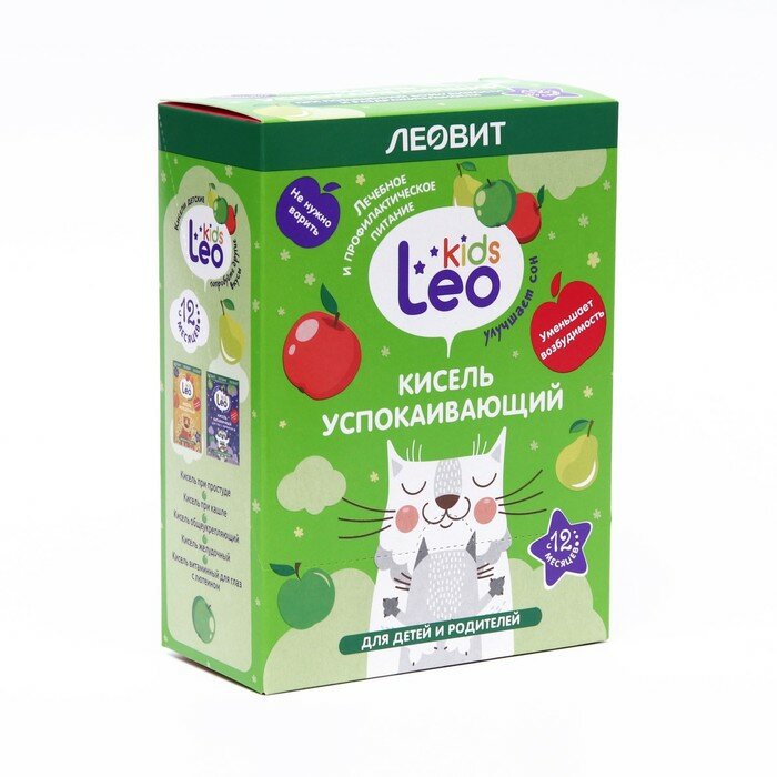 Леовит Кисель Leo Kids Леовит успокаивающий, 5 пакетов по 12 г