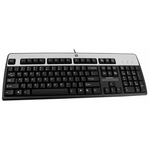 Клавиатура HP KU-0316 /Проводная /USB /Клавиш: 105 /Цвет: серебристо-черный