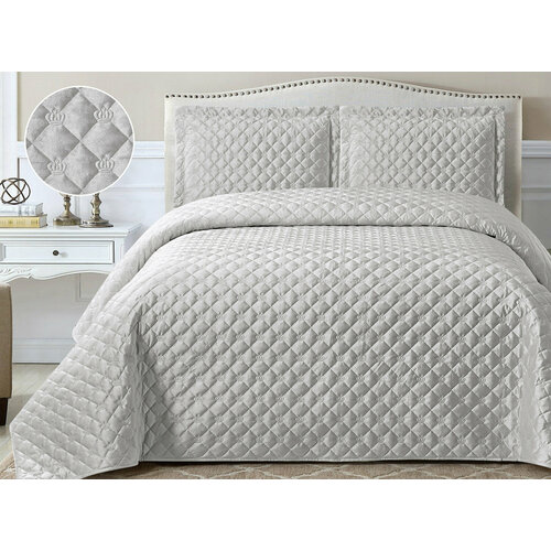 Велюровое Покрывало Tango French crown евро размер 240х260 2 наволочки 50х70 см 7090₽