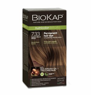 Краска для волос BioKap Delicato блондин золотистый пшеничный тон 7.33, 140мл