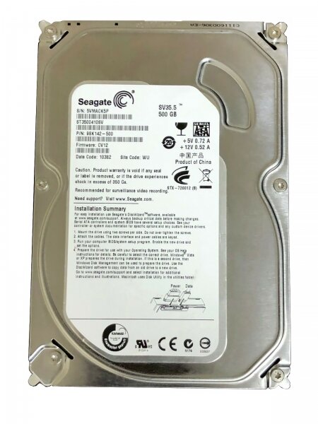 Жесткий диск Seagate ST3500410SV 500Gb SATAII 3,5" HDD