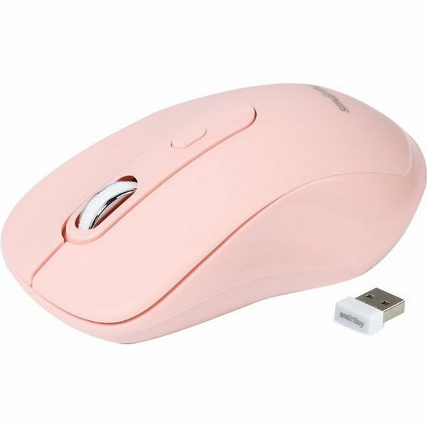 Мышь 282AG-N Nude, беспроводная, оптическая, 1600 dpi, 1хAAA, USB, розовая