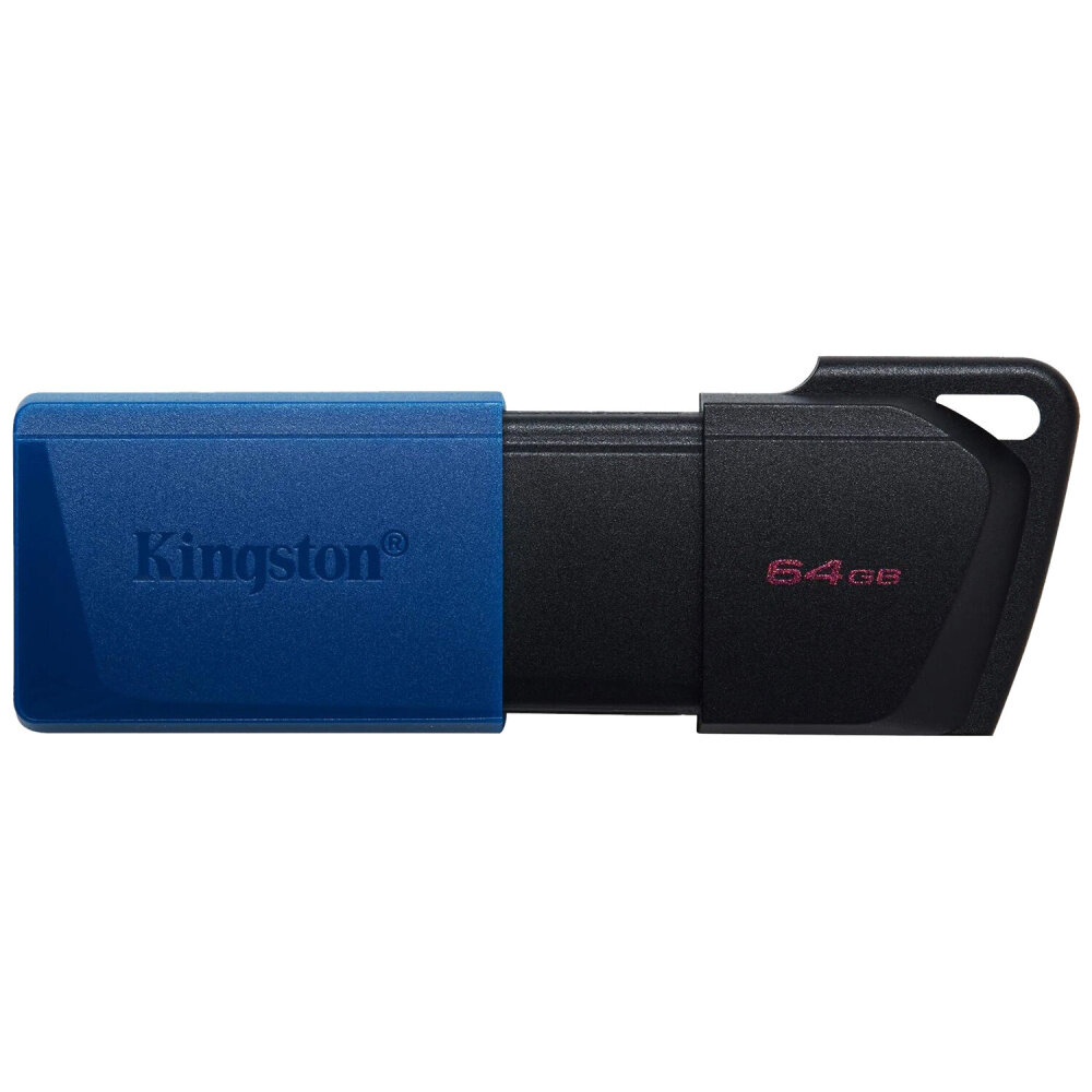 Флеш-диск 64GB KINGSTON DataTraveler Exodia M, разъем USB 3.2, черный/синий, DTXM/64GB упаковка 2 шт.