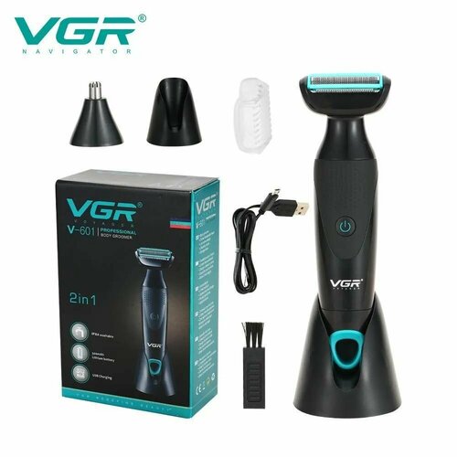 Триммер для волос, бороды и усов VGR V-601 триммер для бороды и усов vgr professional v 170 черный