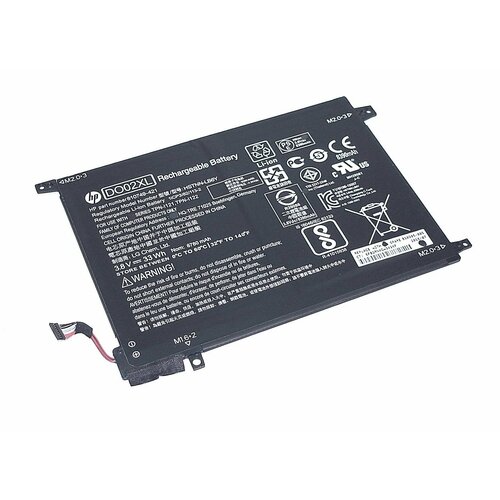 аккумулятор для ноутбука hp pavilion x2 10 do02xl 3 8v 33wh черная Аккумуляторная батарея для ноутбука HP Pavilion X2 10 (DO02XL) 3,8V 33Wh черная