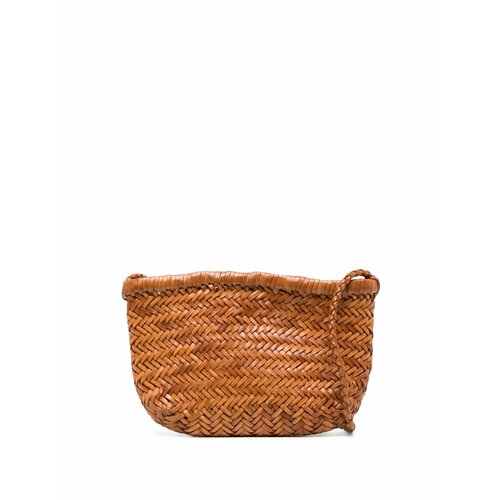 Сумка Dragon Diffusion, фактура плетеная, коричневый