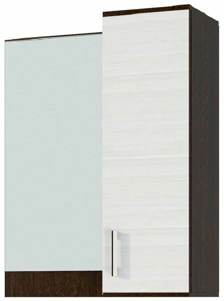 фото ЛДСП Прихожая НИКА ПЗ800 Полка с зеркалом Белый гладкий