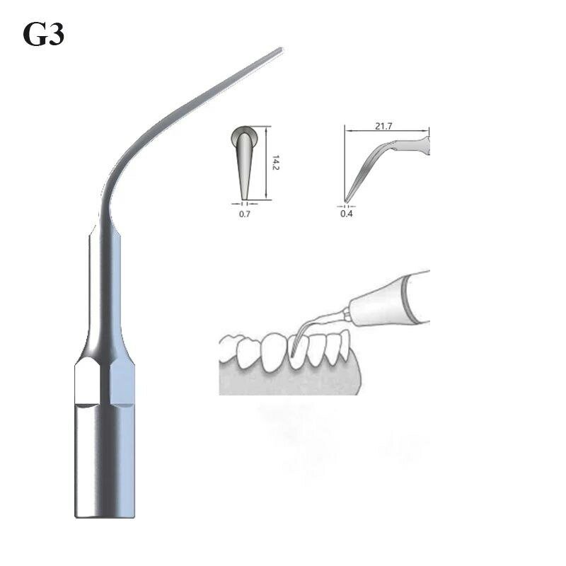 Насадка Incidental G3(GD3/GS3) для скалера ультразвукового стоматологического , для снятия зубных отложений ( подходит к Woodpecker, EMS , VRN ). 1 шт.