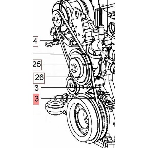 1213156 Зубчатый клиновой ремень HAMM