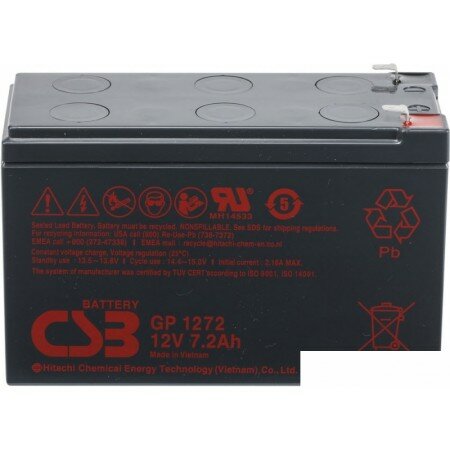 Аккумулятор для ИБП CSB Battery GP1272 25W F2 (12В/7.2 А·ч)