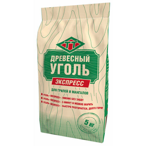 Уголь Севзапуголь древесный 5 кгЭкспресс уголь древесный севзапуголь 5 кг