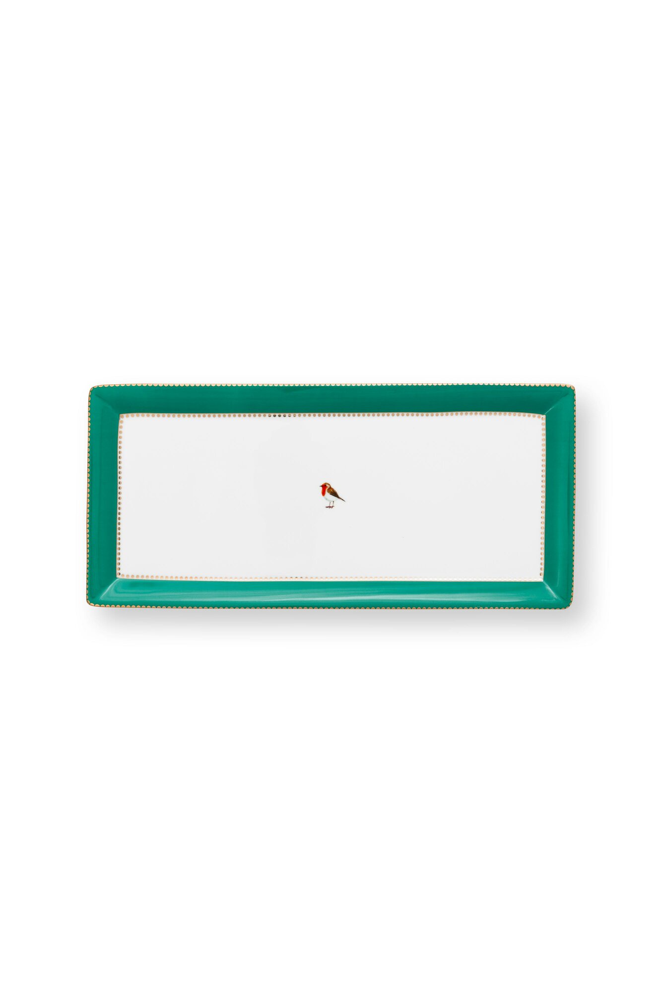 Блюдо для торта прямоугольное Love Birds Emerald 333х155 см Pip Studio