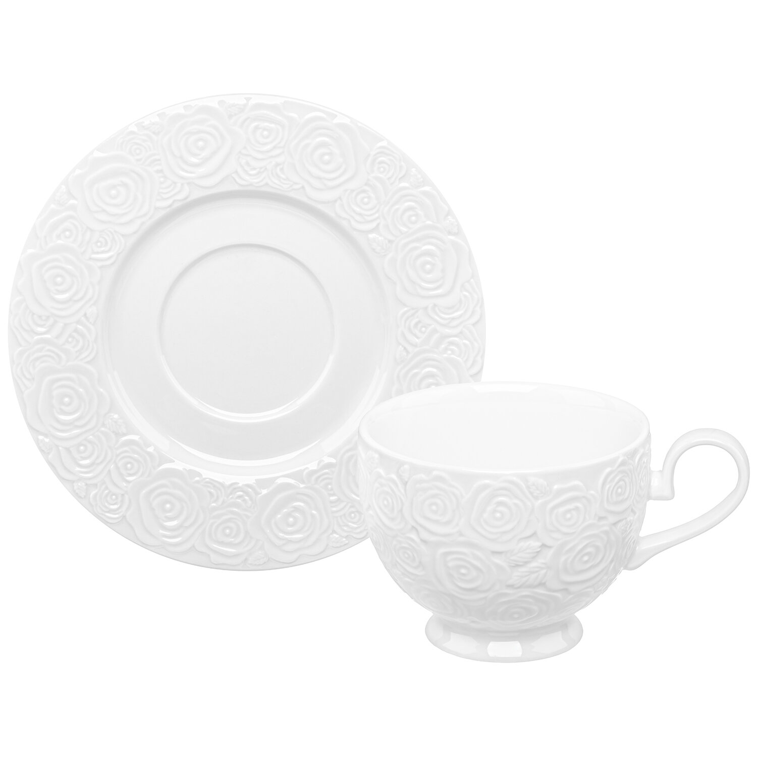 фото Чайная пара/ чашка с блюдцем/ кружка для чая/ кофе 2 предмета 300 мл Elan Gallery Розы