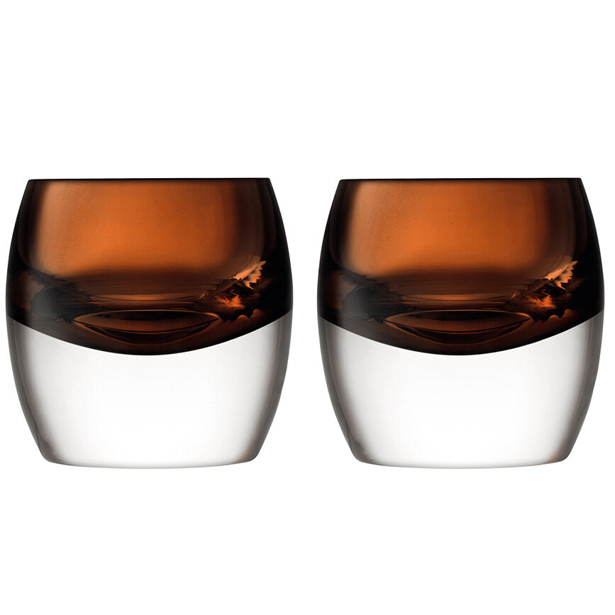 Набор из 2-х стеклянных стаканов для виски Whisky Club, 230 мл, коричневый, серия Стаканы и стопки, LSA International, G1532-08-866