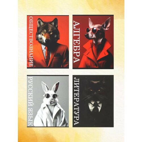 Тетрадь предметная комплект 12 шт 48 листов Fashion animals 999₽