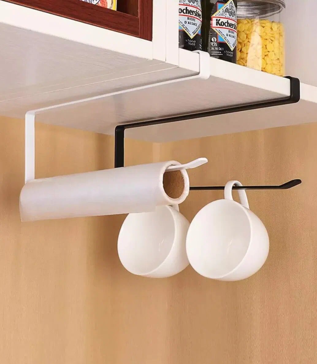 Держатель для бумажных полотенец держатель для мусорных пакетов металлический черный