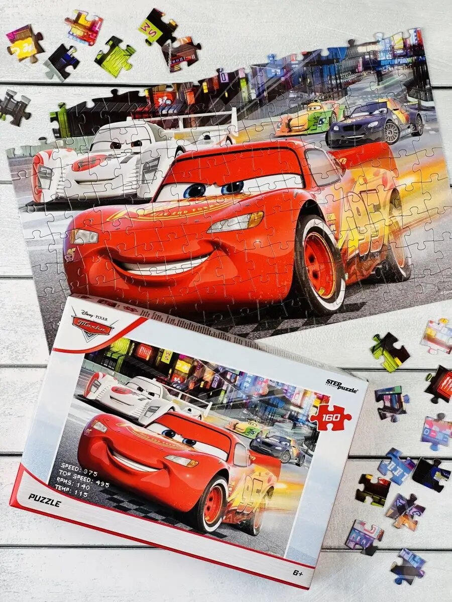 Паззл Тачки 160 эл молния Маккуин мозаика для мальчиков