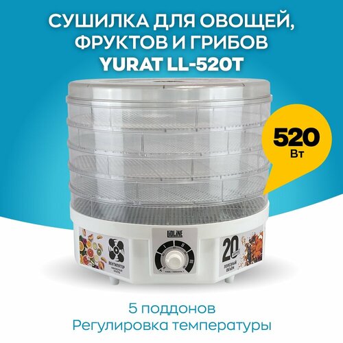 Электросушилка для овощей фруктов и грибов LIDLINE LL-520T 550000₽