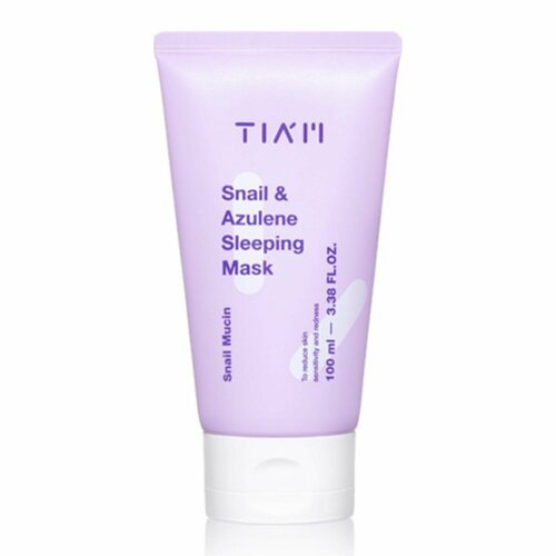 Tiam Успокаивающая ночная маска с муцином улитки и азуленом Snail Azulene Sleeping Mask 80 мл 1424₽