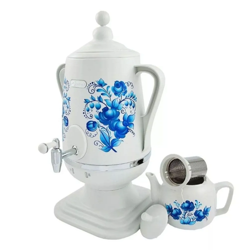 Самовар Добрыня DO-421 белфарф 4л гжель заварник 1л 6290₽