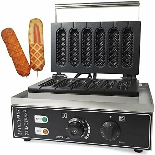 Вафельница 1500 Вт Вафельница из нержавеющей стали Выпекает 6 вафель хот-догов за 5 минут 3992800₽
