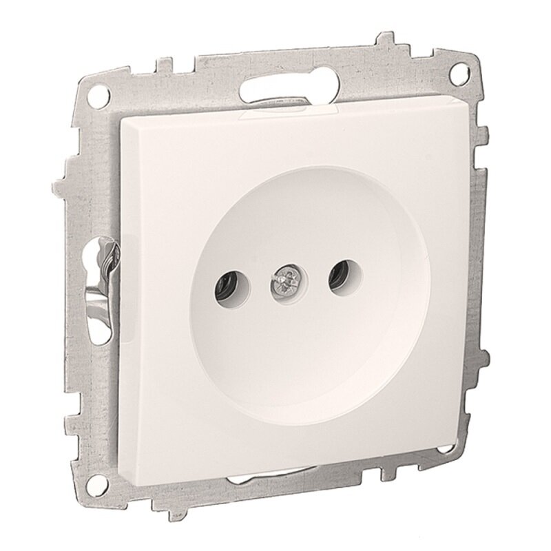 Механизм розетки без заземления Zena белая 609-010200-215