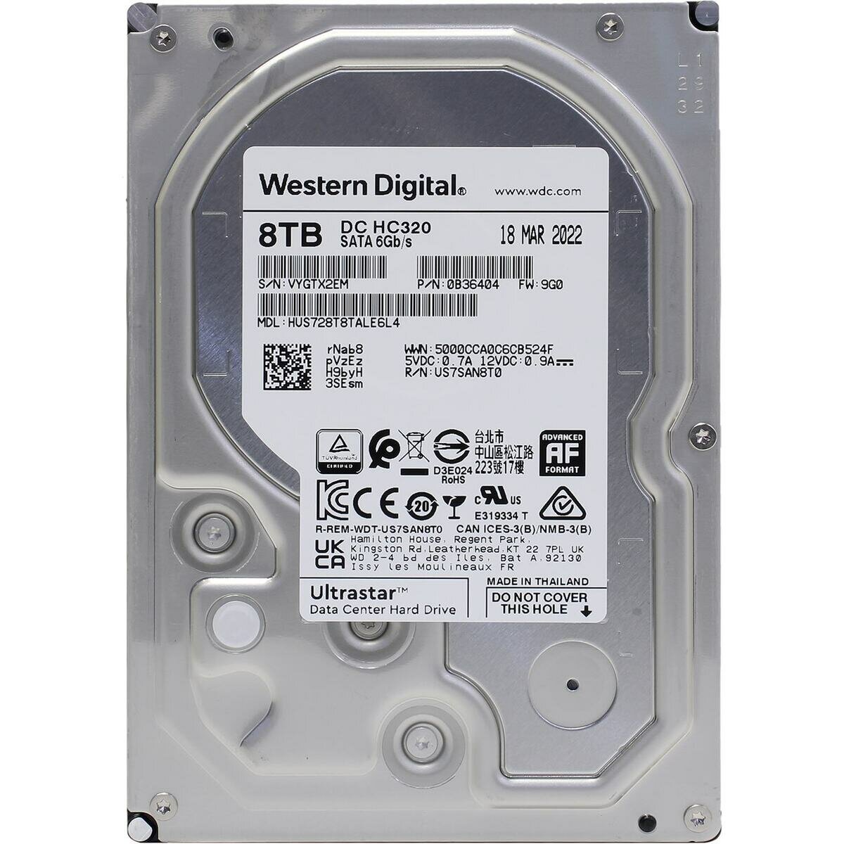 Western digital Ultrastar DC HC320 8 Тб HUS728T8TALE6L4