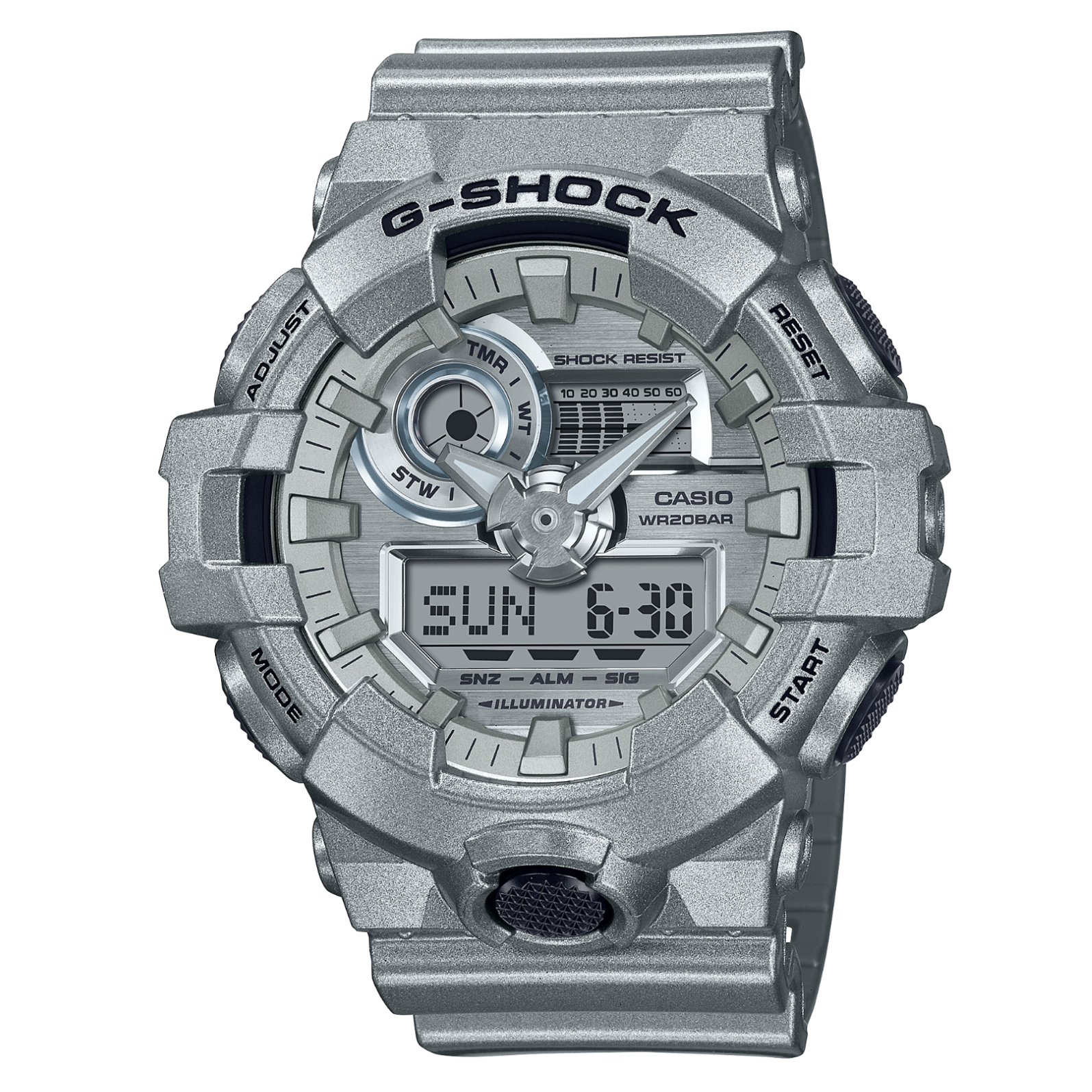 Наручные часы CASIO G-Shock, серебристый