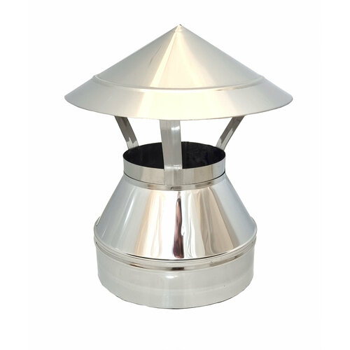 Зонт на трубу сэндвич нерж. AISI 430-0,5 d115/200, по конденсату