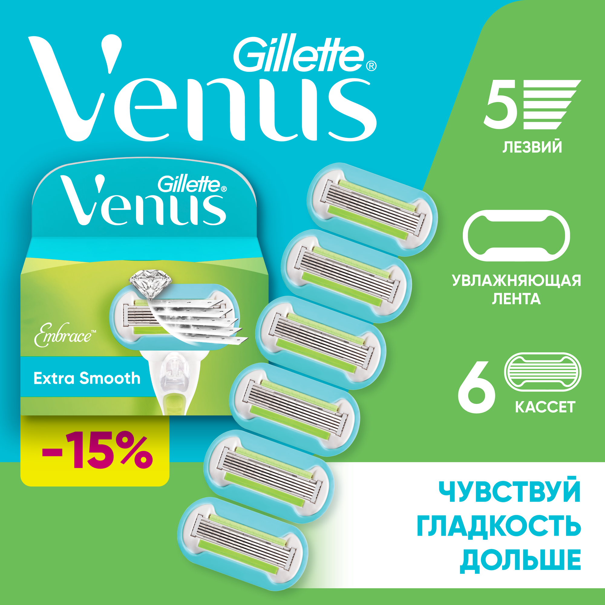 Сменные кассеты Gillette - фото №1