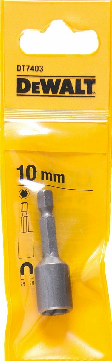 Торцевой ключ DEWALT DT7403, 1/4 дюйма, №10 x 50 мм, магнитный