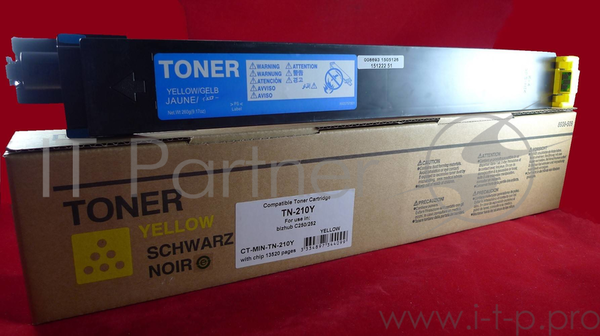 Тонер Konica-Minolta bizhub C250/252 желтый Tn-210y (туба, 260 гр.) Япония 5666