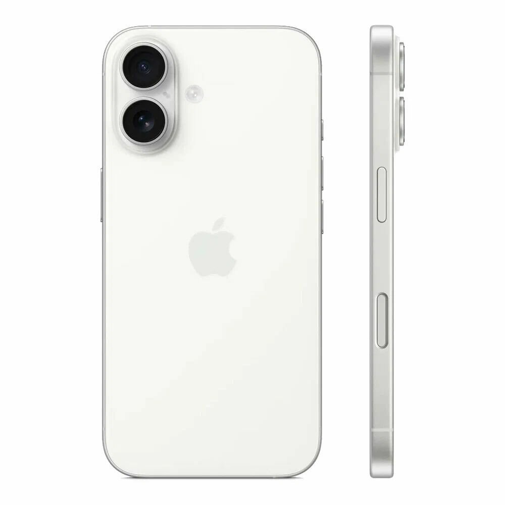 Смартфон Apple iPhone 16, 256 GB, 6.1", 60 Гц, цвет White, (белый) — фото 1