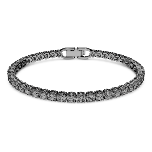 Теннисный браслет SWAROVSKI кристаллы Swarovski размер 165 см серый 5400₽