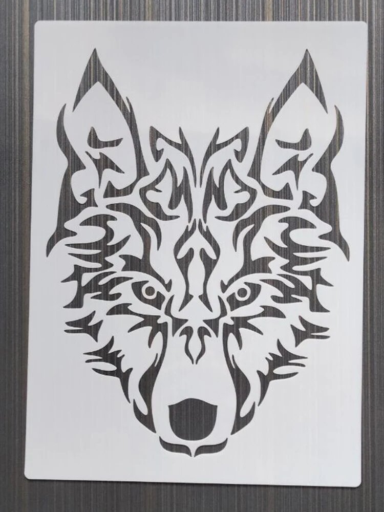 Декоративный трафарет «волк» 21х29 см