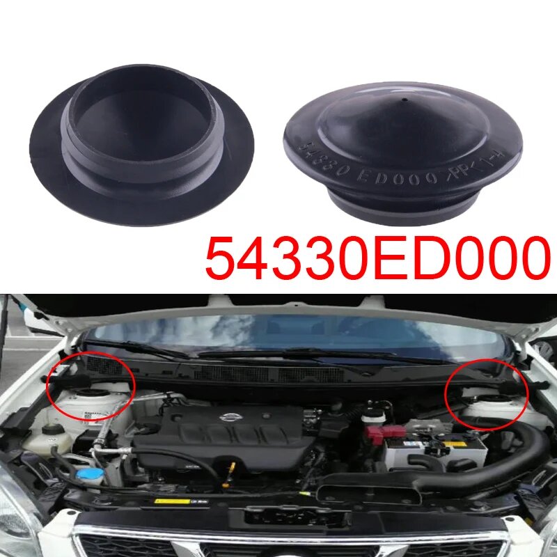Для Nissan Versa Tiida Latio C11 Dodge Trazo C11 крышка крепления стойки передней подвески 54330ED000 водонепроницаемая пылезащитная, 2 X