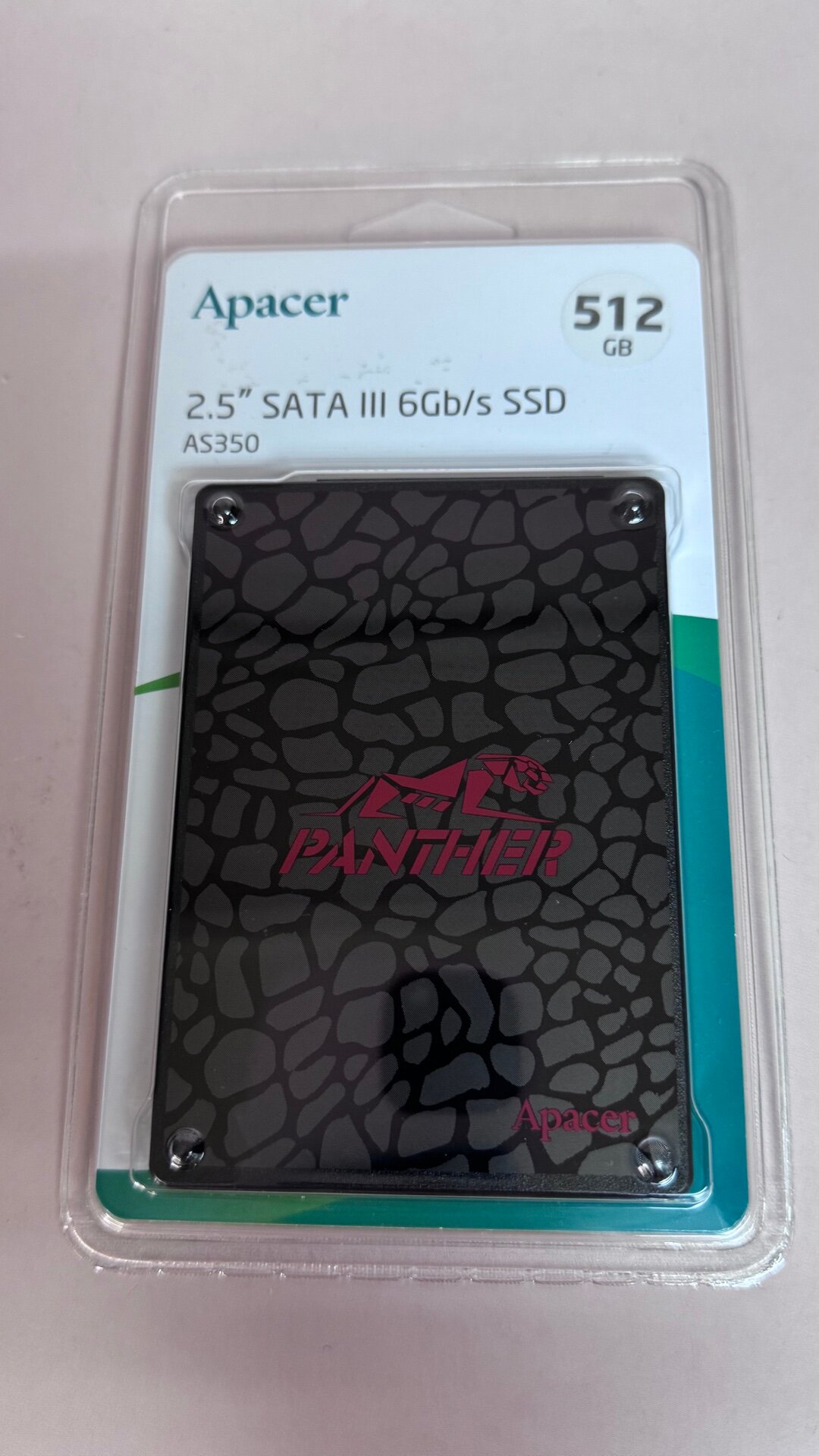 SSD накопитель Apacer Panther AS350 2.5 512GB SATA (AP512GAS350-1) 3D TLC