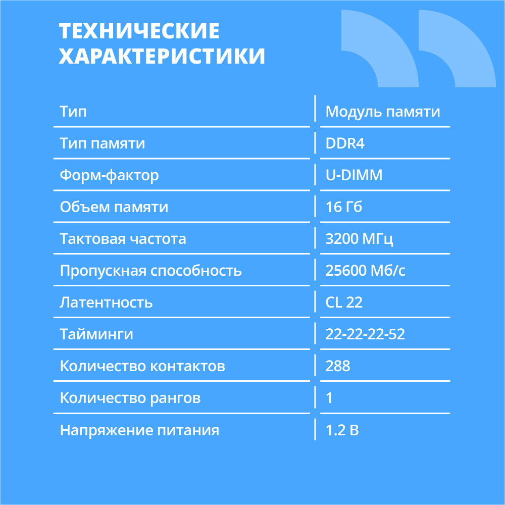 Модуль памяти DDR4 16GB CBR PC4-25600, 3200MHz, CL22 - фото №5